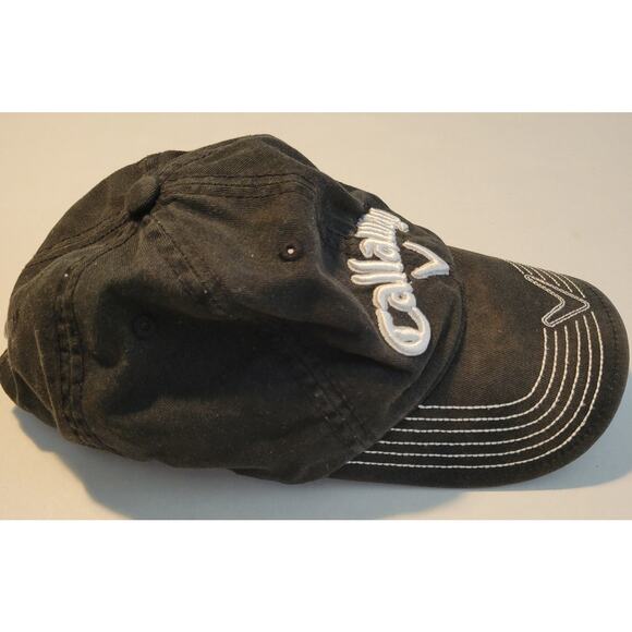 CALLAWAY Black Baseball Cap Raised Embroidered Logo Adjustable Strap WEIS - Picture 6 of 11